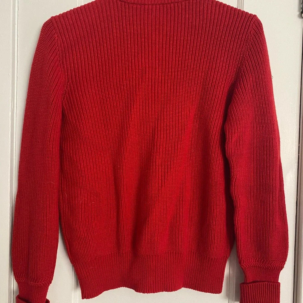 Ralph Lauren Women's Red cotton cardigan Sweater - Picture 7 of 7